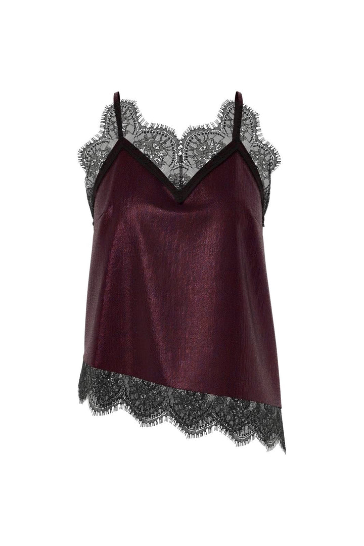 Hypedrop - Hdmadeline Satin Strap Top 32000050 - 5089099 - Potent Purple