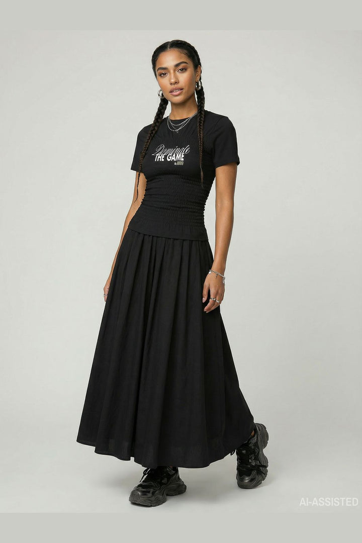 Hypedrop - Hdyolanda Ss Smock Top 32000469 - 5140236 - Black