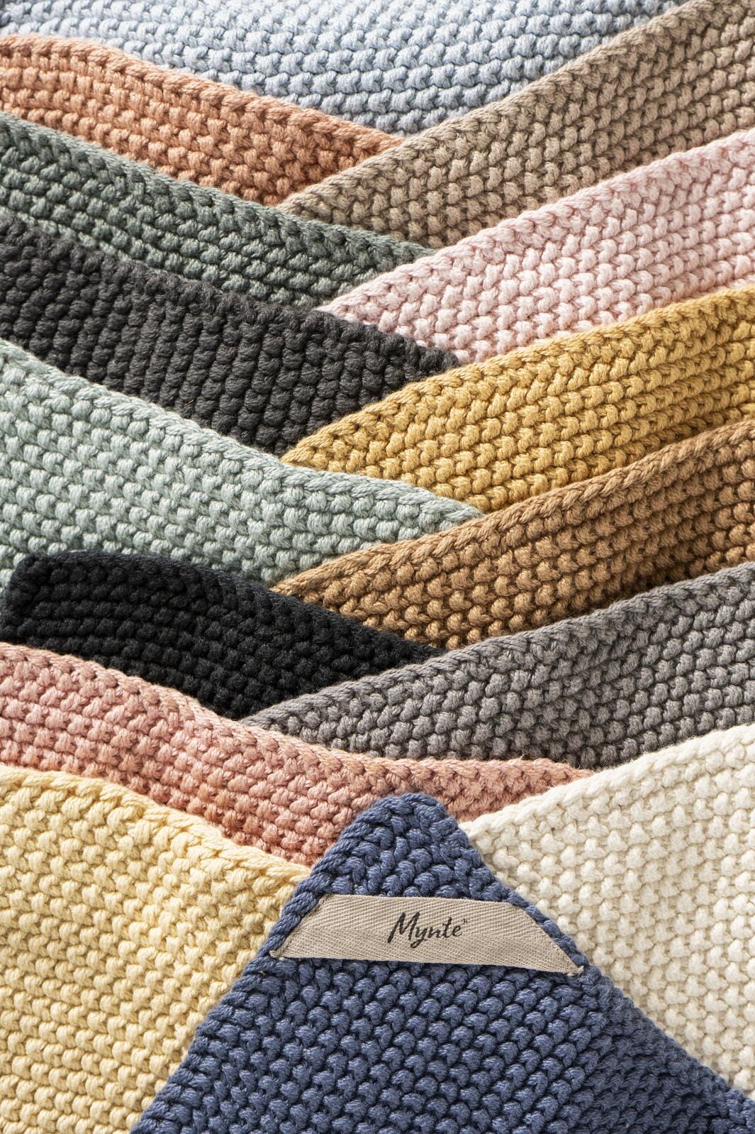 Ib Laursen - Grydelap Mynte Latte strikket - 100% bomuld, Strik - 6350-01