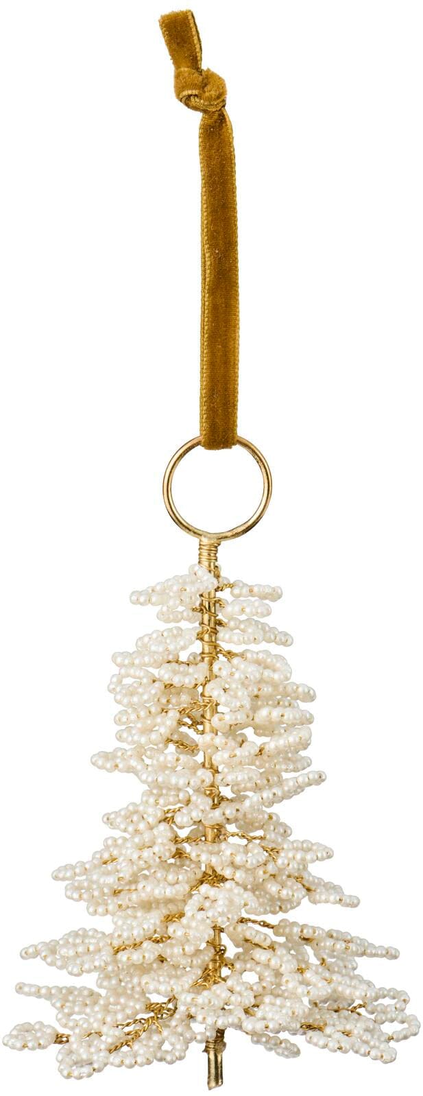 Ib Laursen - Juletræ T/ophæng Fairytale Christmas M/hvide Perler - 40008-11
