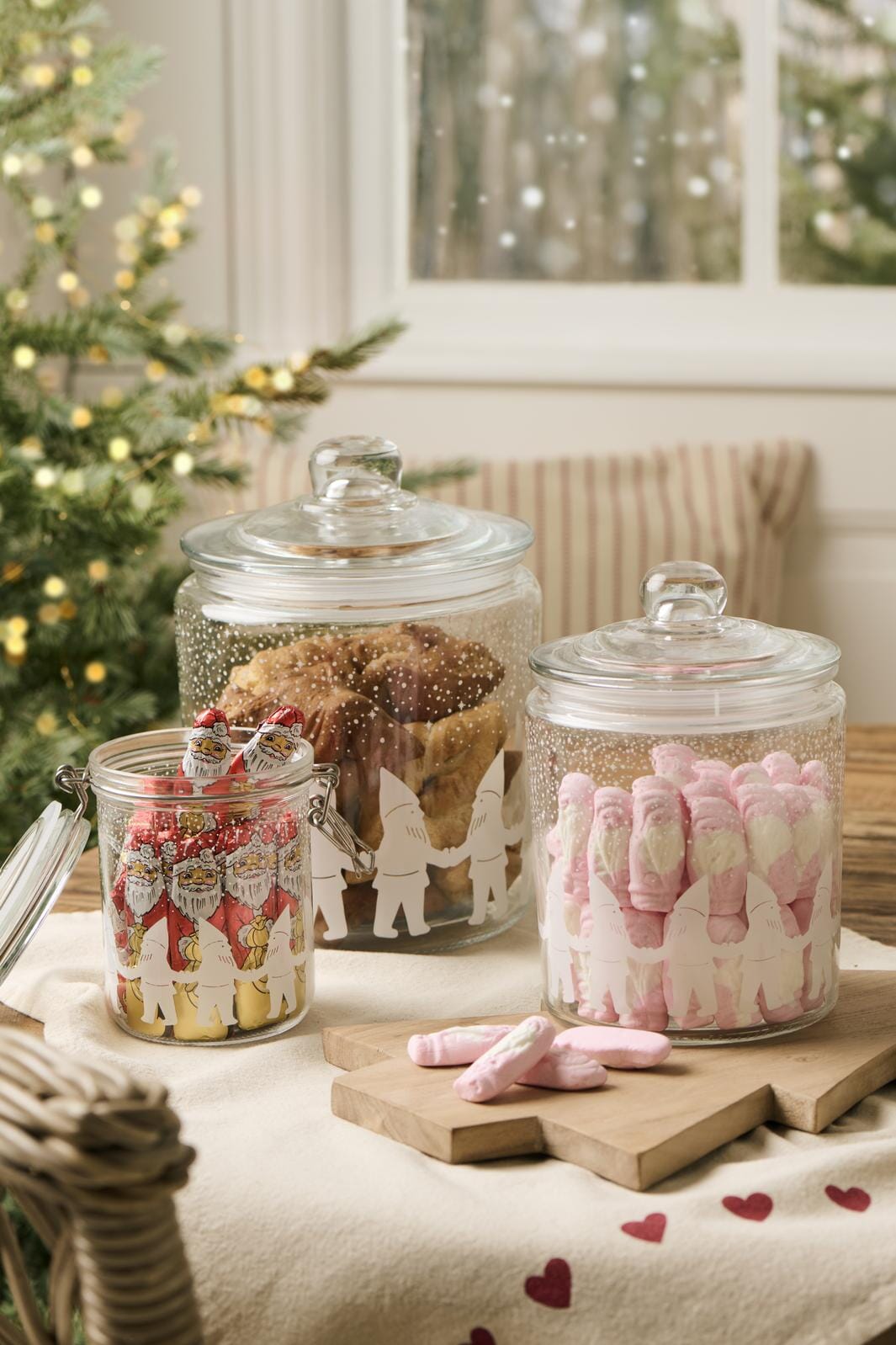 Ib Laursen - Opbevaringsglas M/patentlåg Nissedekoration, 700 Ml - 06019-00