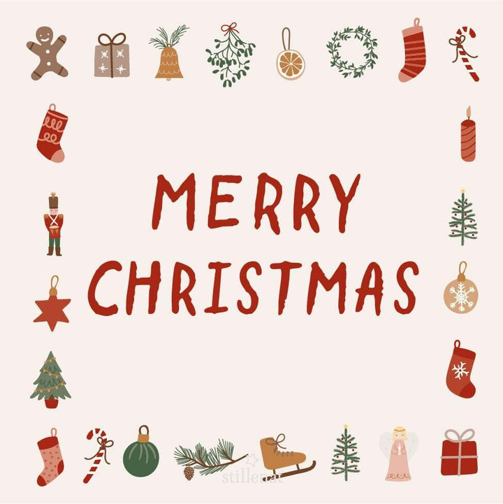 Ib Laursen - Serviet 16,5x16,5 Cm Merry Christmas Og Juleikoner 20 Stk/pk - 95908-00