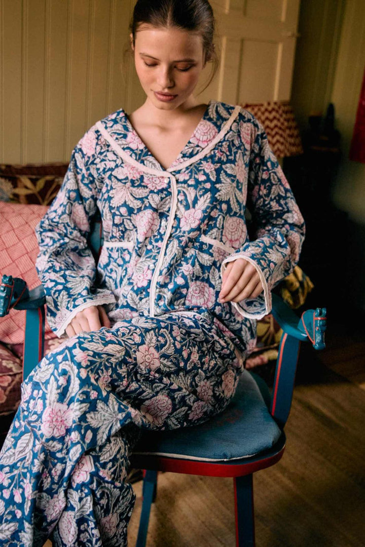 Sissel Edelbo - Neva Pyjamas Set Se 2031 - Blue Blossom