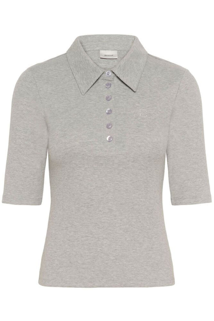 Gestuz - Gzdrew Polo Mel Top 10910951 - 107578 - Grey Mélange