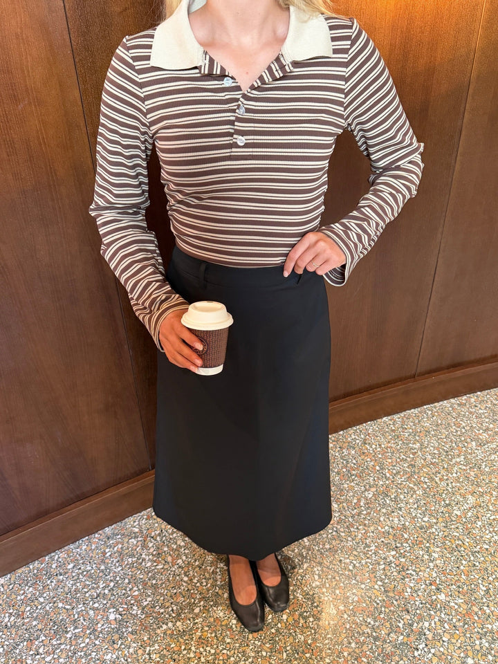 Byic - Livaic Polo A23982 - Brown Stripes