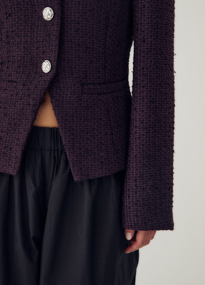 Noella - N-Kasaundra Ls Blazer 17180002 - 473 - Dark Plum