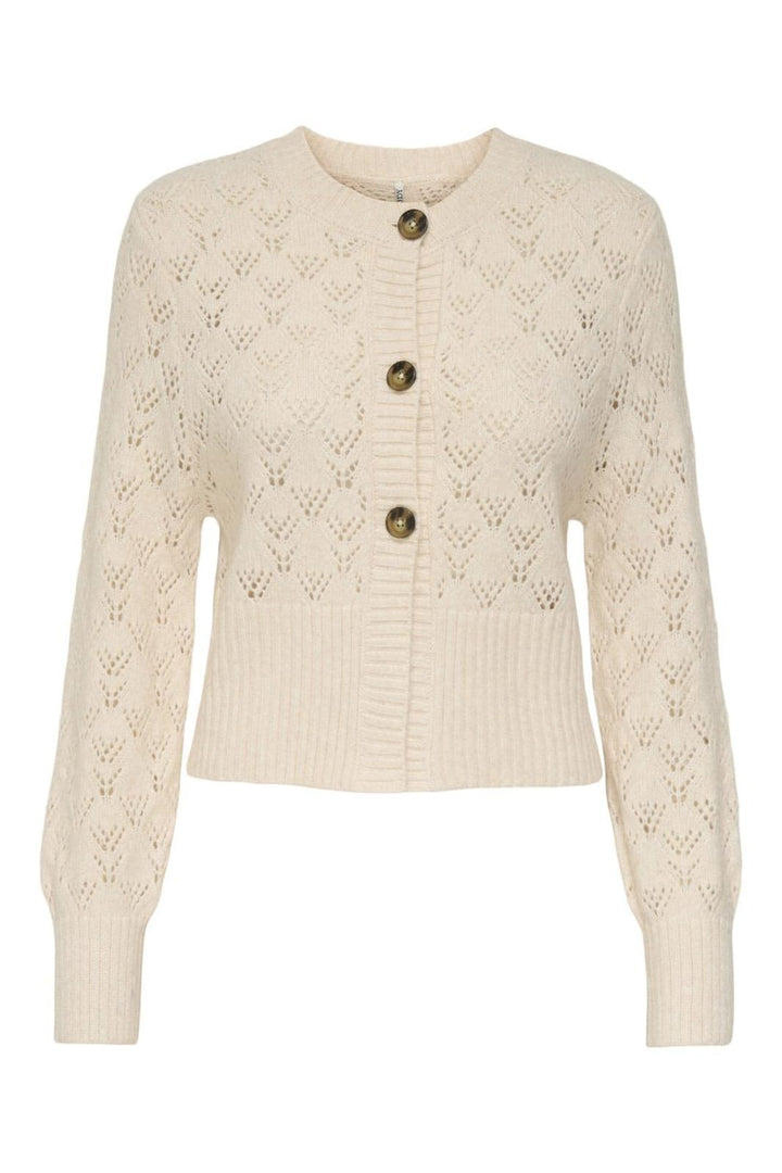 JDY - Jdyamanda Life L/S O-Neck Rev. Cardi Knt - 4838873 Whitecap Gray