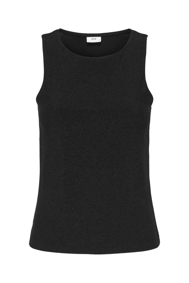 JDY - Jdyanni S/L O Neck Tank Top Dia - 4883287 Black Black Lurex