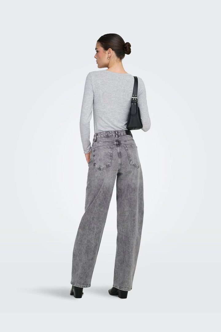 JDY - Jdybailey Barrel Jeans Mg - 5074359 Medium Grey Denim