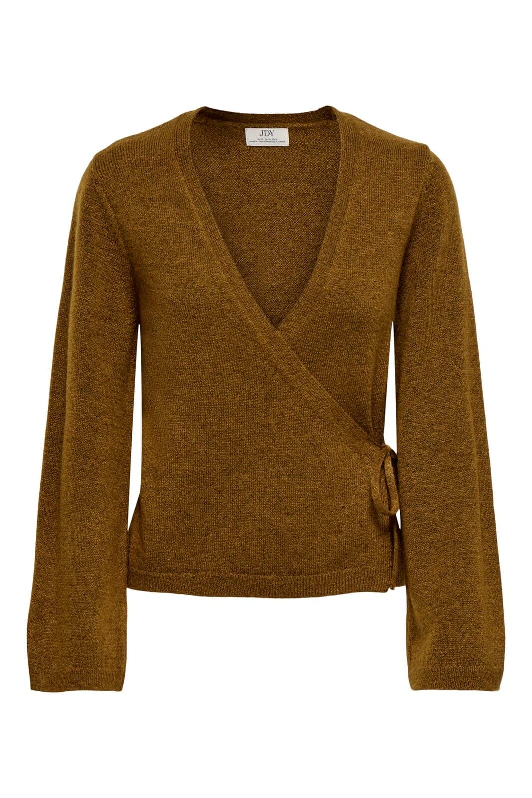 JDY - Jdybecky L/S Wrap Cardigan Knt - 5101793 Bison Melange