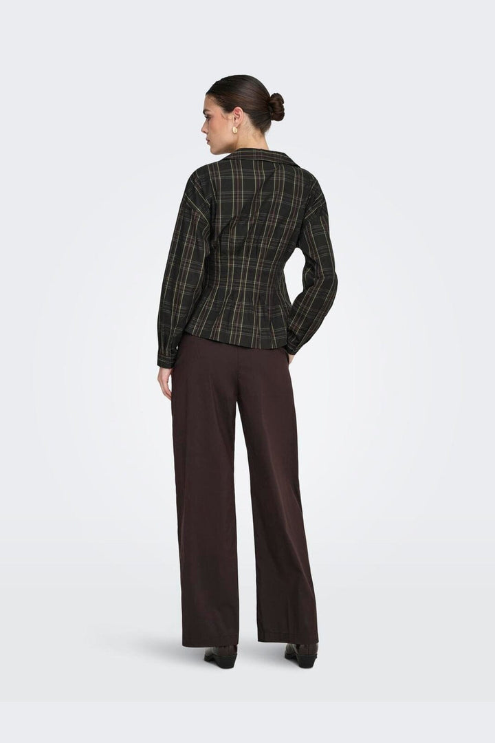 JDY - Jdybetty Life L/S Fitted Shirt - 5083303 Slate Black Green&Red