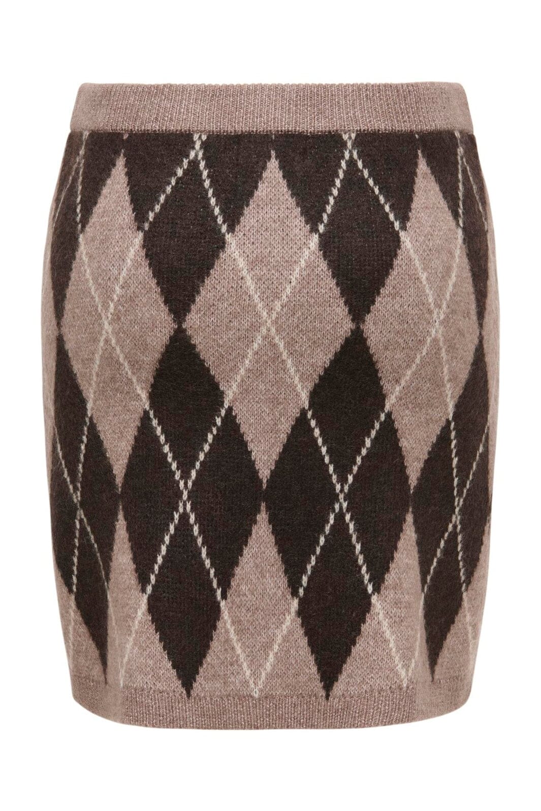 JDY - Jdybianka Skirt Knt - 5135642 Chocolate Torte Argyle