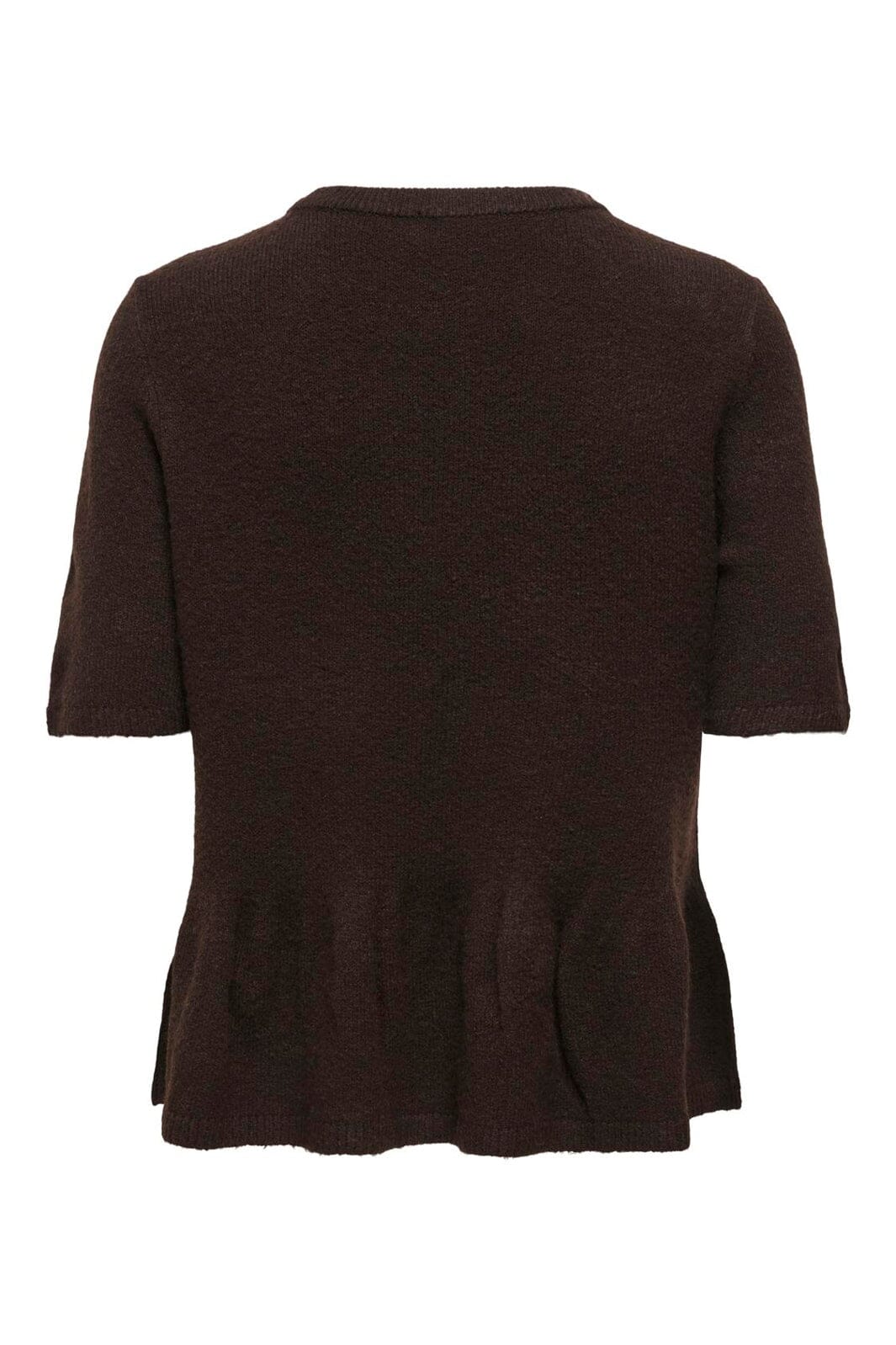 JDY - Jdybrilliant Life S/S On Peplum Pull Knt - 5038261 Coffee Bean Melange