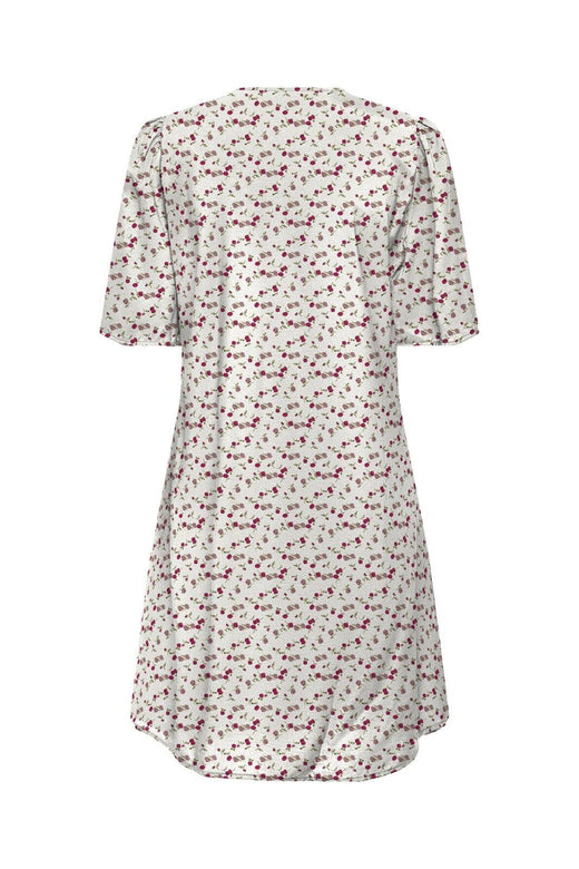 JDY - Jdycarrie 2/4 Short Dress - 4978337 Cloud Dancer Red Mini Flower