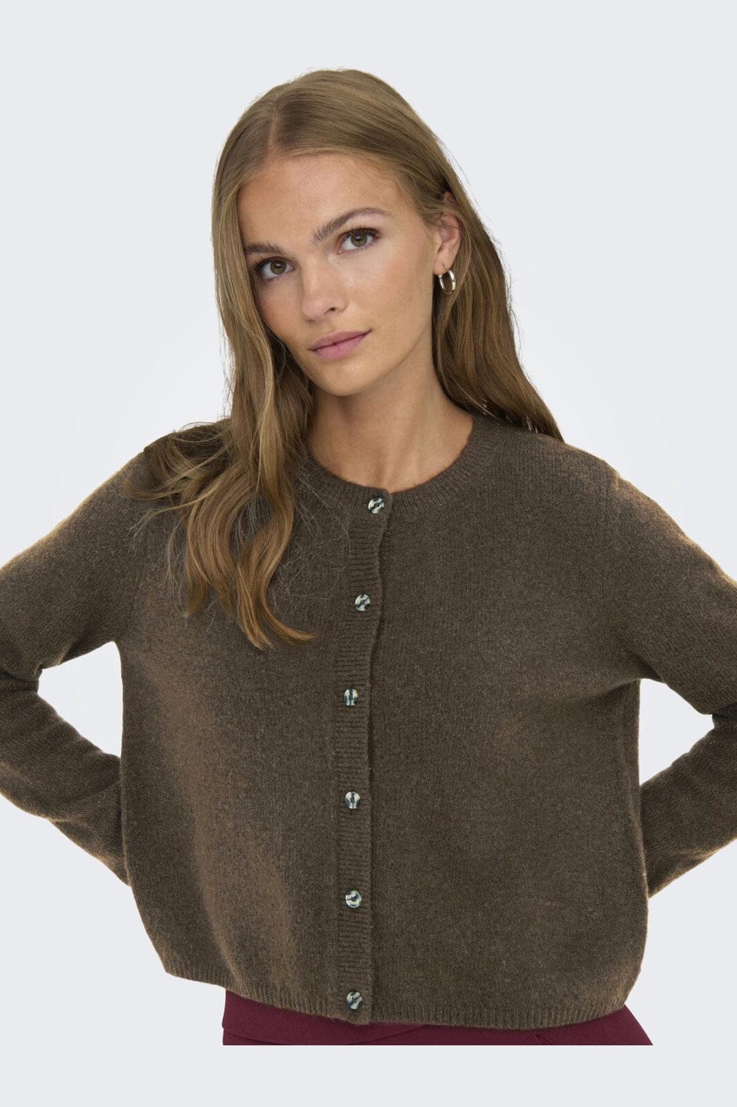 JDY - Jdychloe Life L/S Cardigan Knt - 4838281 Slate Black Melange