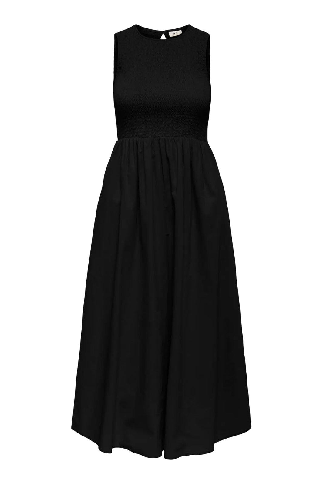 JDY - Jdydiego S/L Smock Midi Dress - 5048961 Black Kjoler 