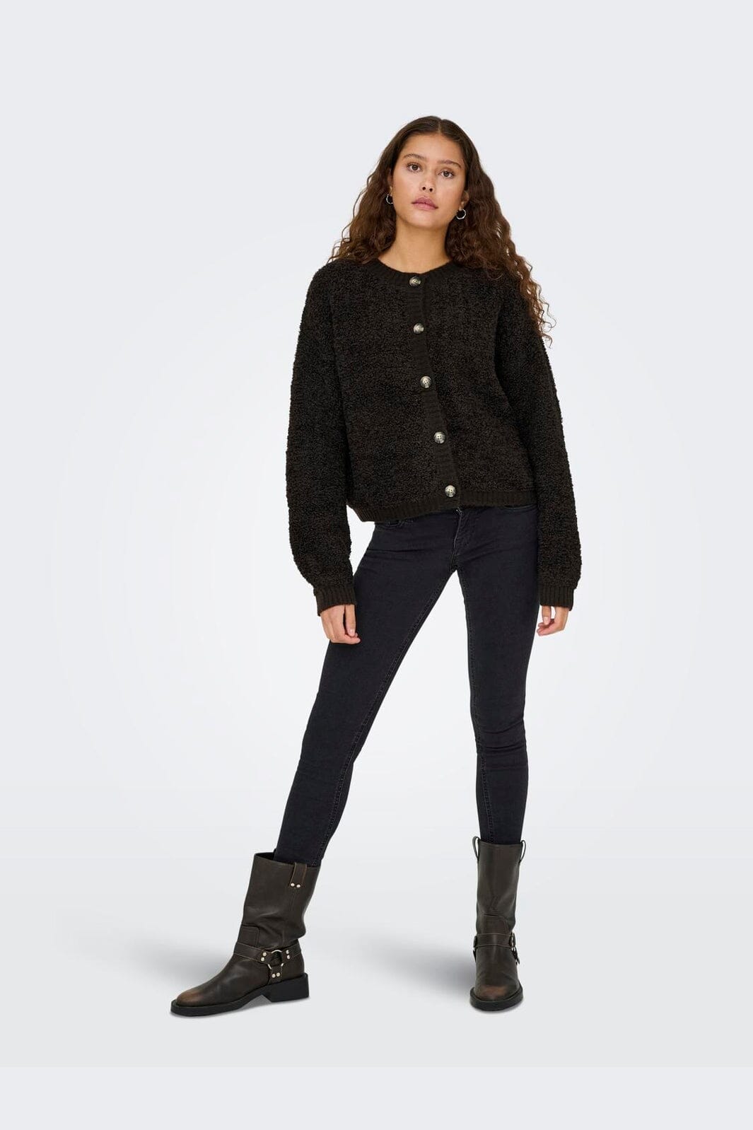 JDY - Jdyeira Life L/S Oneck Cardigan Knt - 4985919 Chocolate Torte