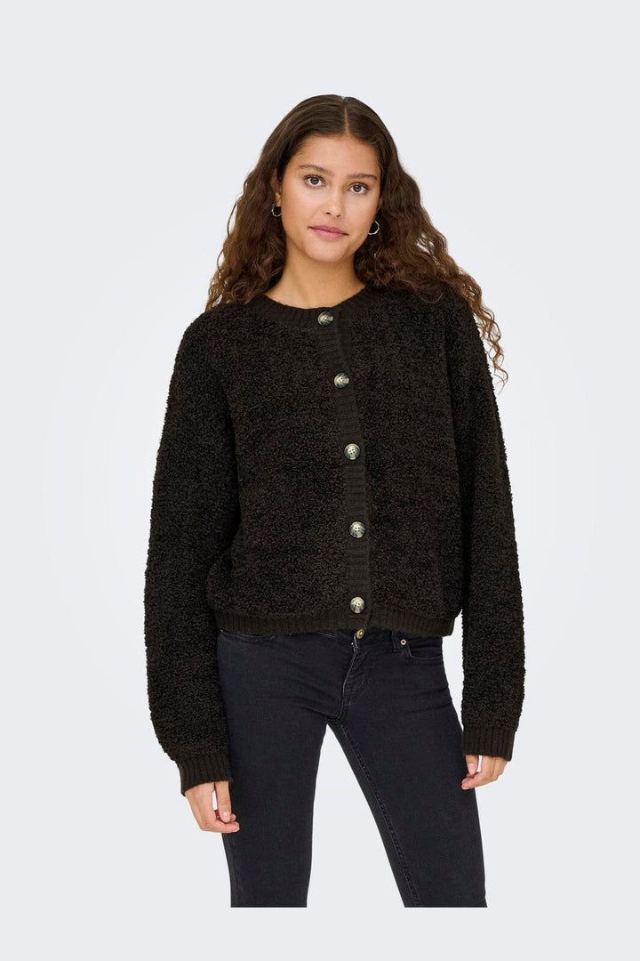 JDY - Jdyeira Life L/S Oneck Cardigan Knt - 4985919 Chocolate Torte
