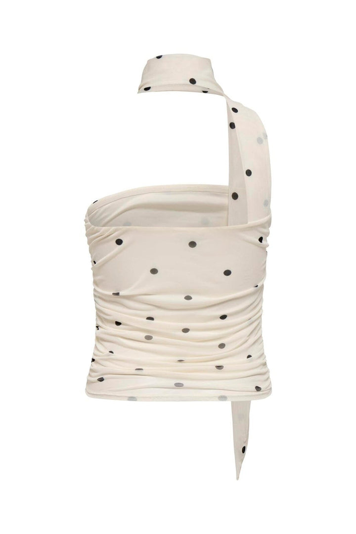 JDY - Jdyelsa Mesh Tube Top - 5104945 Pristine Black Dots