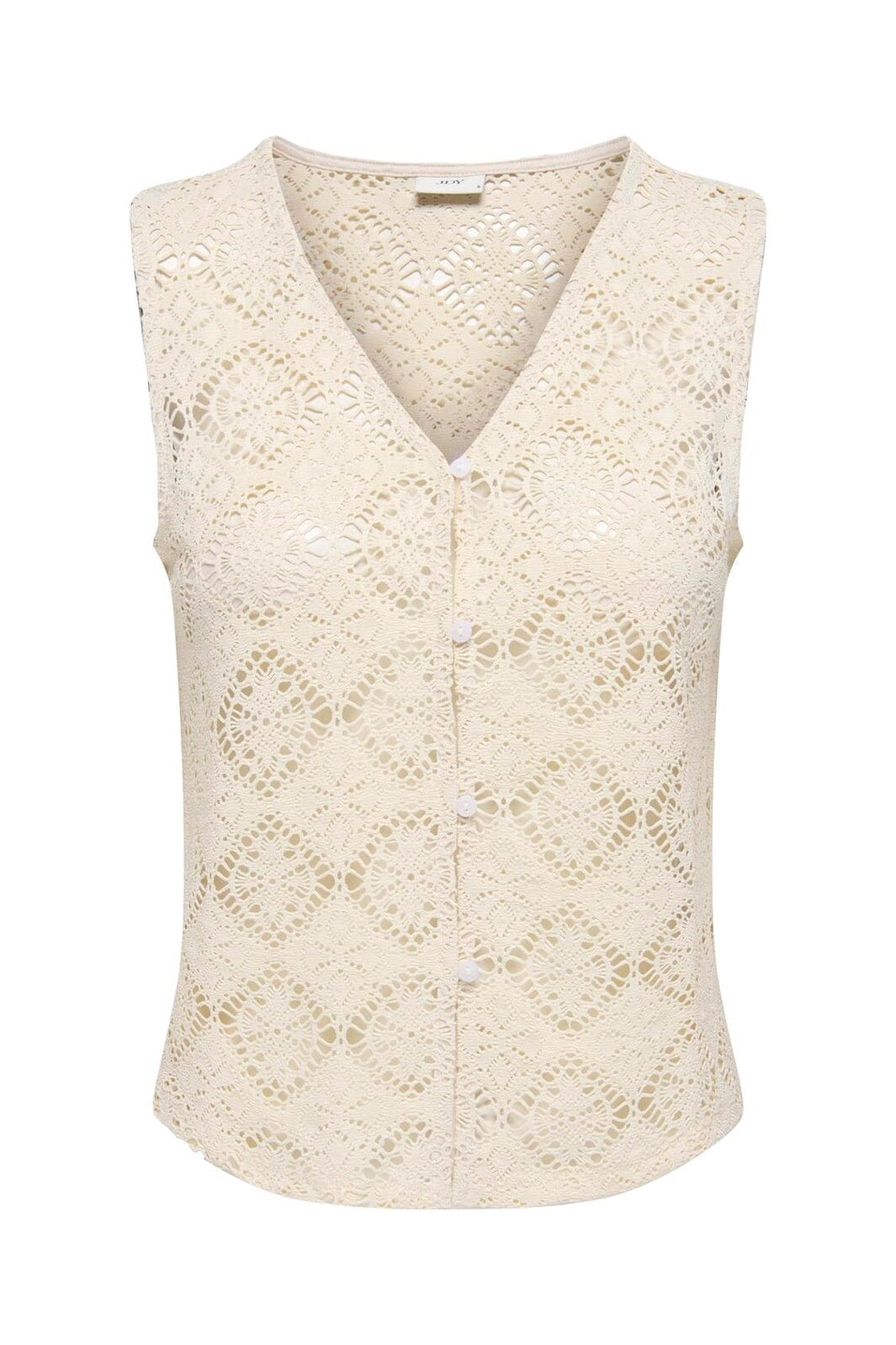 JDY - Jdyeva S/L V Neck Button Top Dia - 5014362 Birch