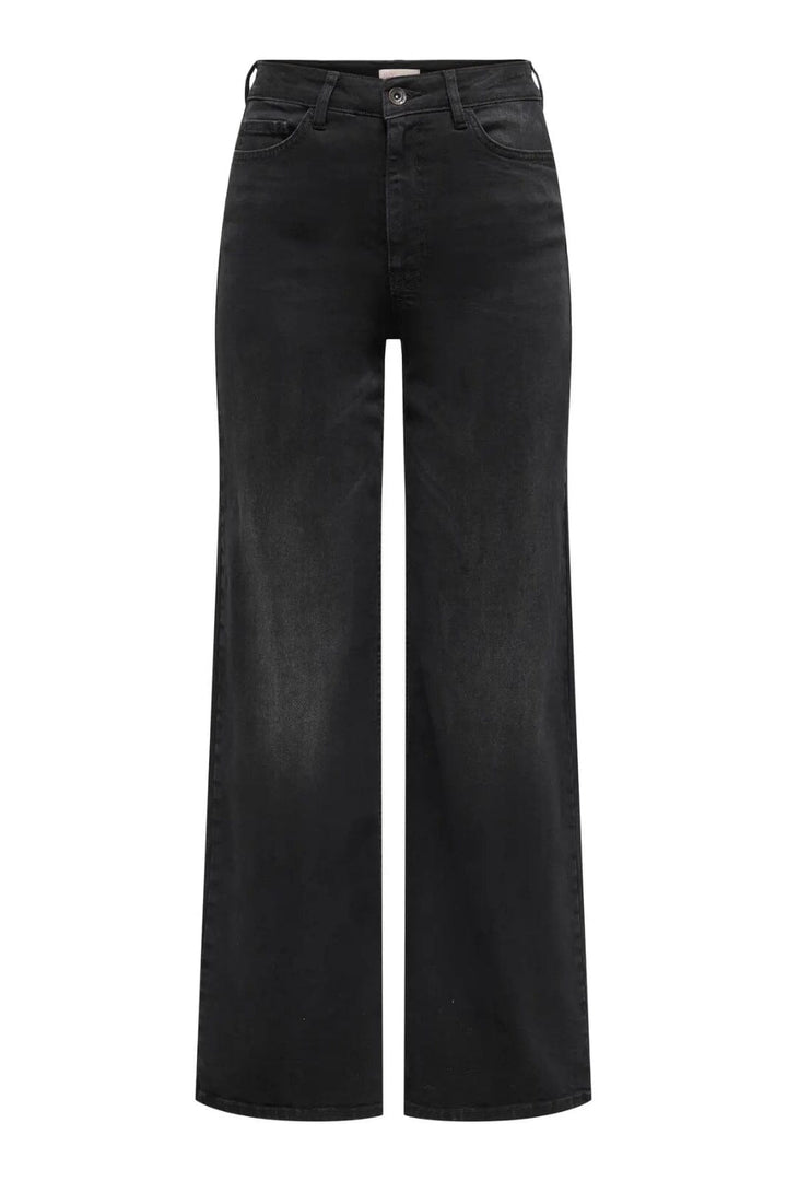 JDY - Jdyfelina-Fina Wide Blk Jeansdnm - 4775461 Black Denim Jeans 