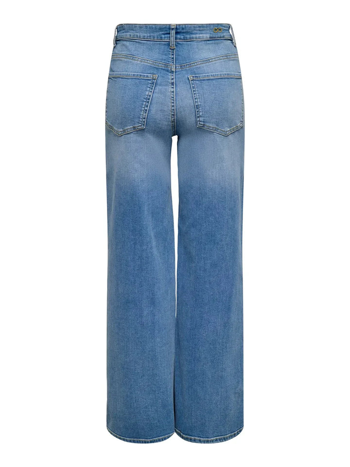 JDY - Jdyfelina-Fina Wide Med Blue - 4735461 Medium Blue Denim Jeans 