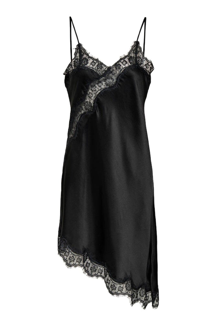 JDY - Jdyfifi S/L Asym Lace Dress - 5070991 Black Kjoler 