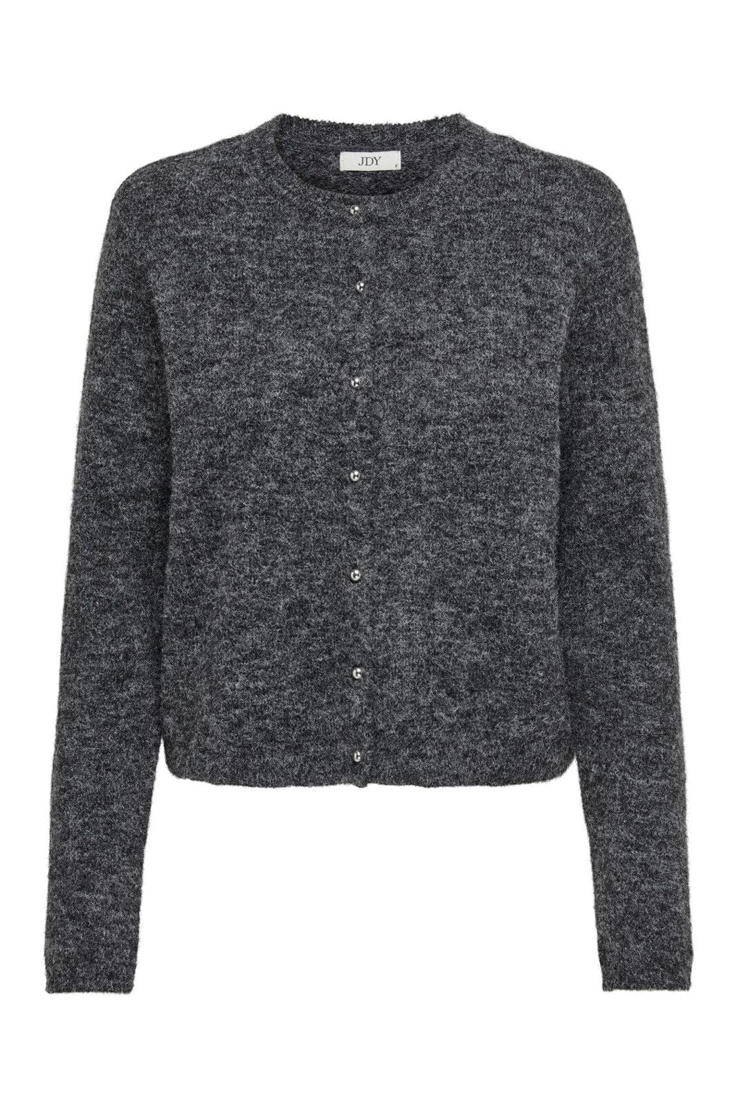 JDY - Jdyhoney Life L/S O-Neck Cardigan Knt - 4876180 Dark Grey Melange