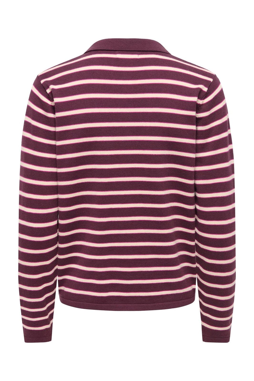 JDY - Jdyina L/S Polo Pullover Knt - 5108258 Sassafras Sandshell / Fuchsia Red