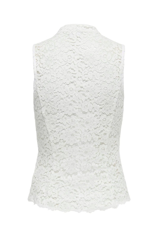 JDY - Jdyisolde S/L Buttons Lace Top - 5221847 Cloud Dancer