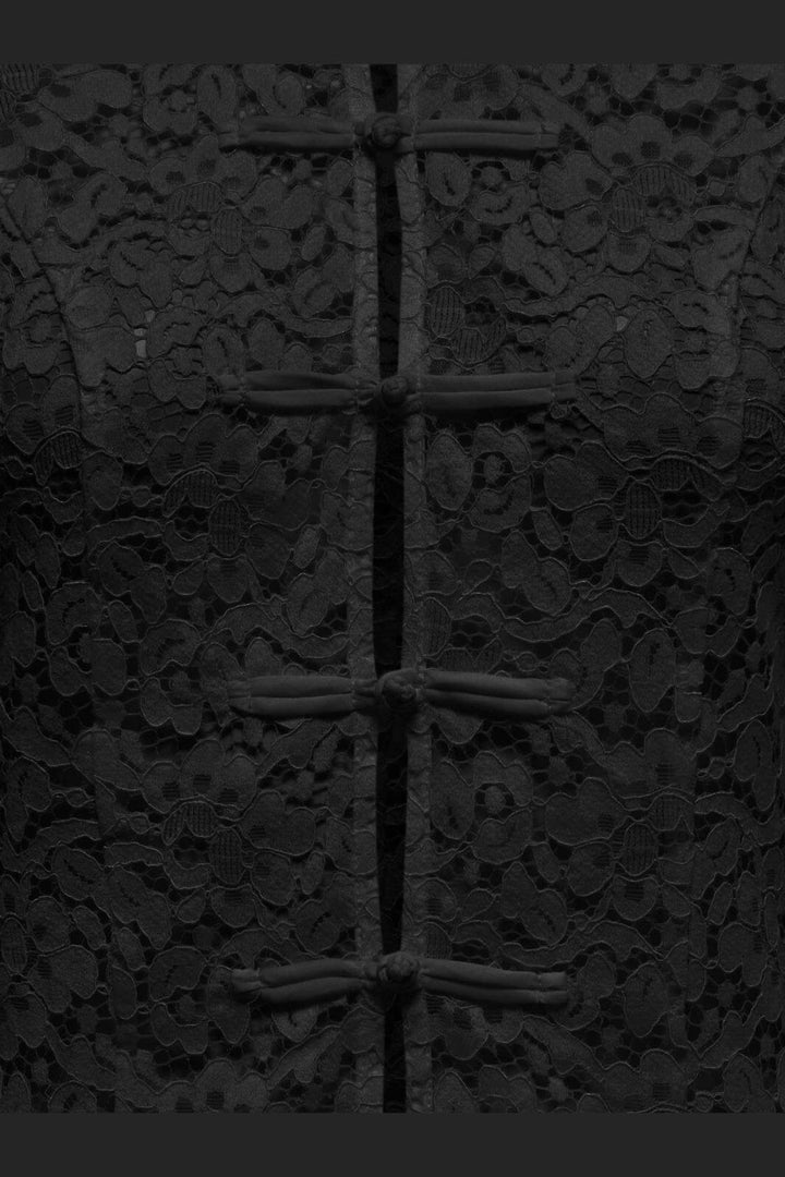 JDY - Jdyisolde S/L Buttons Lace Top - 5231711 Black