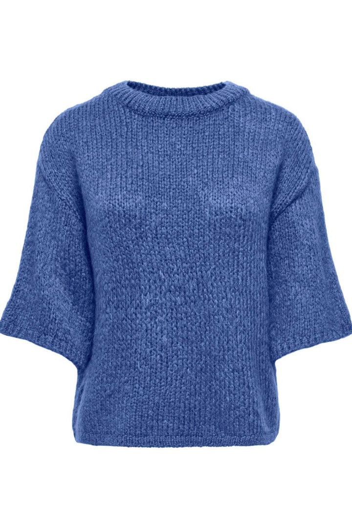 JDY - Jdylinea S/S Pullover O-Neck Knt - 5057849 Persian Jewel Strikbluser 