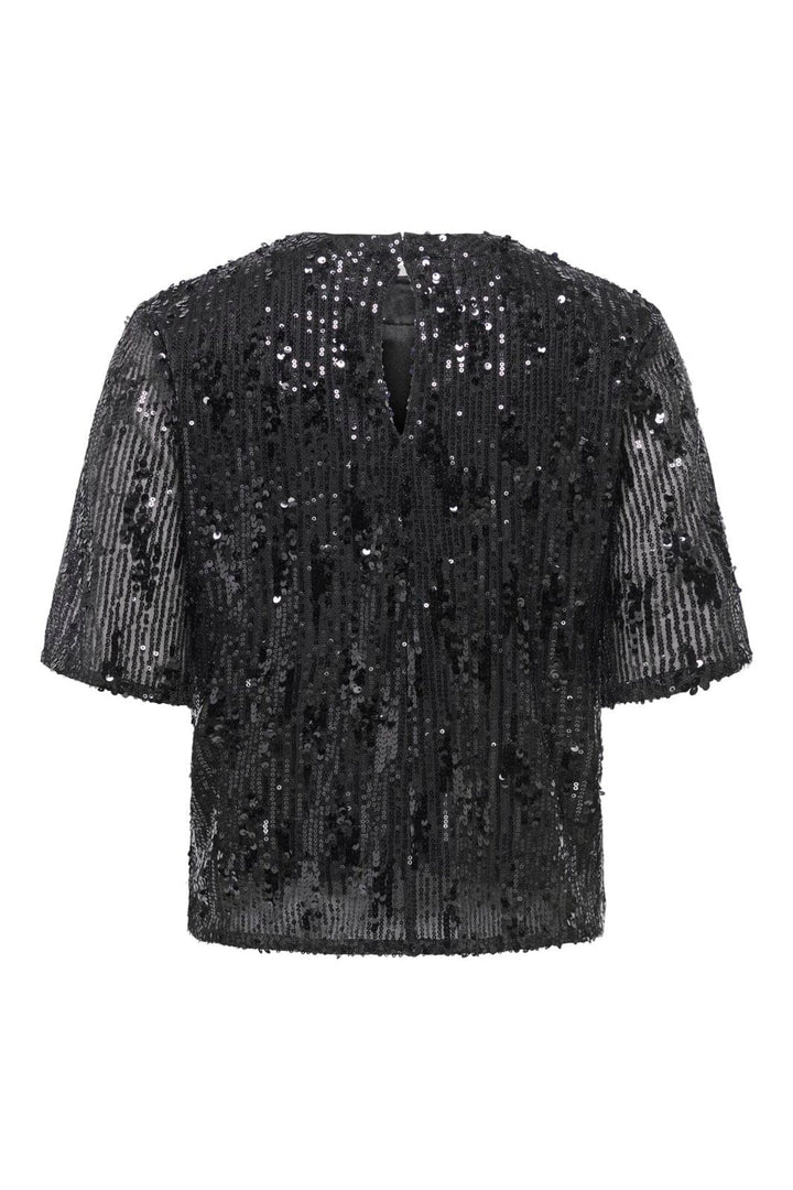 JDY - Jdylola 2/4 Sequin Top - 5172487 Black