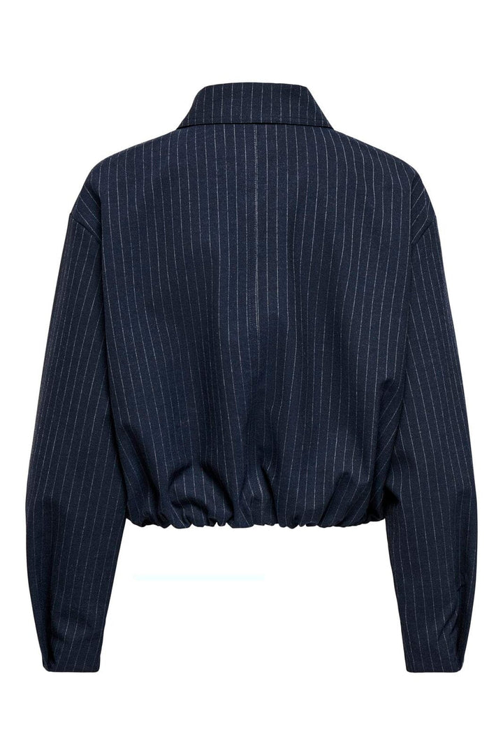 JDY - Jdymegan L/S Bomber Shacket - 5166533 Navy Blazer Pinstripe White