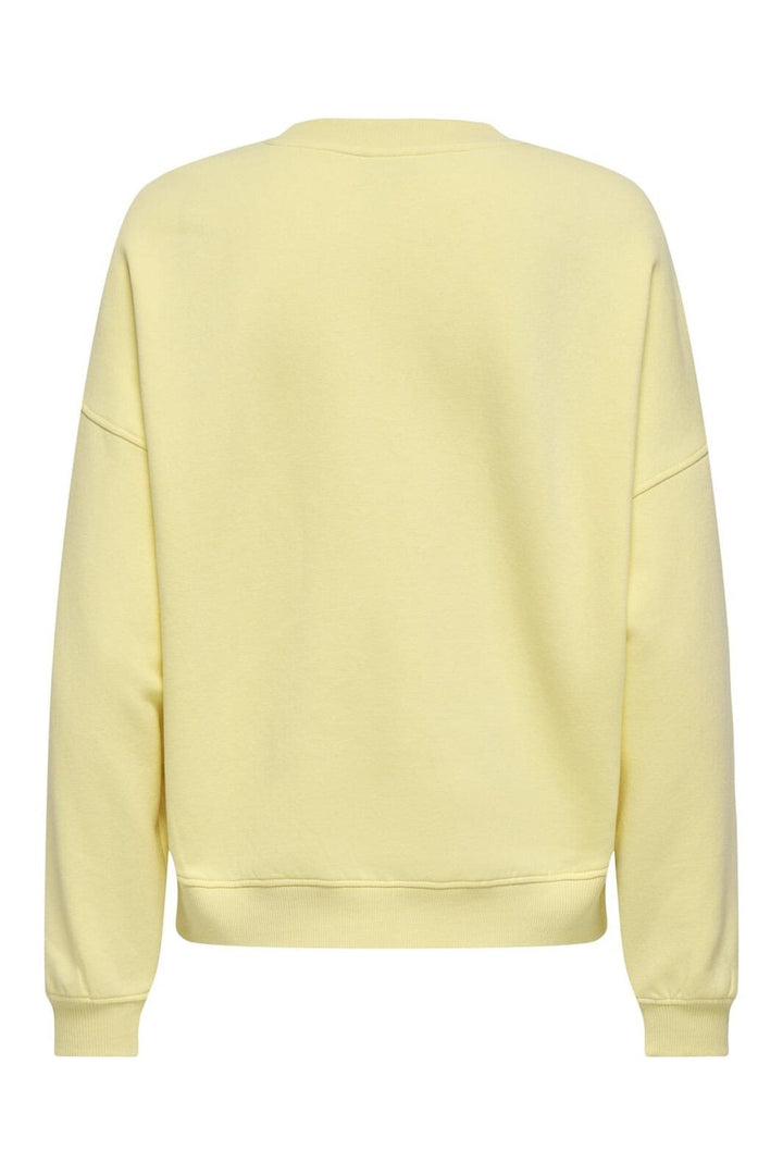 JDY - Jdymesa L/S O-Neck Emb Sweat - 4974045 Double Cream La Superbe Cd Emb