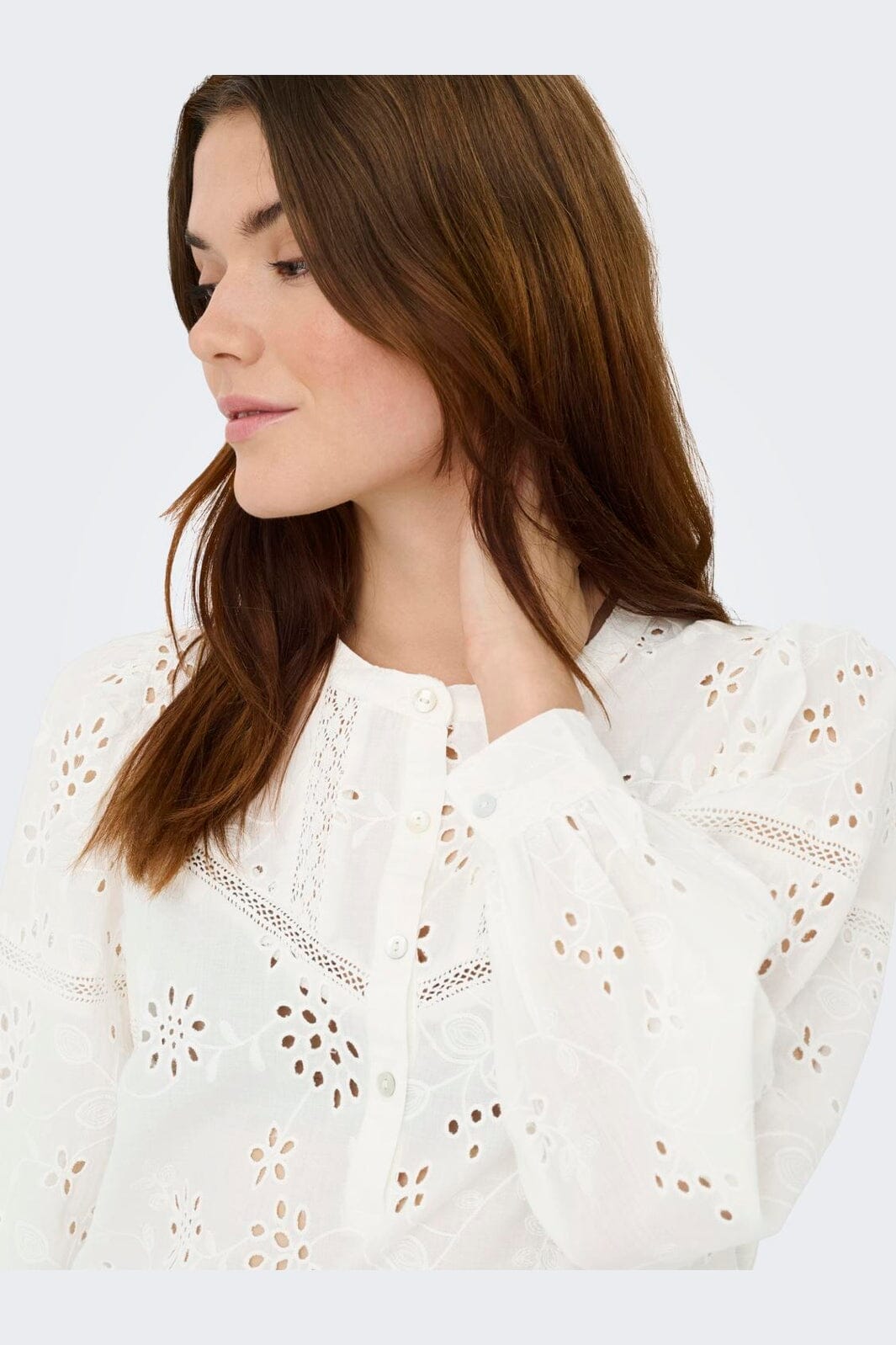 JDY - Jdymille L/S Anglaise Top - 5035196 Cloud Dancer