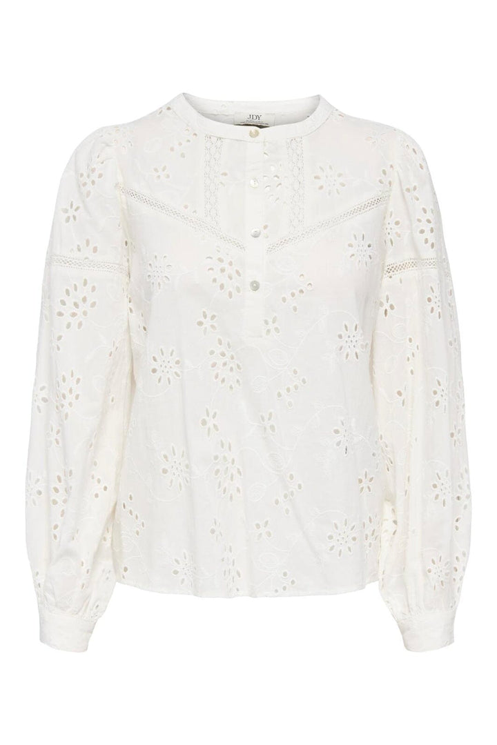 JDY - Jdymille L/S Anglaise Top - 5035196 Cloud Dancer