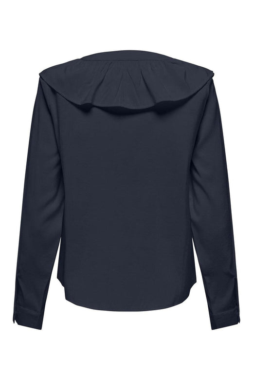 JDY - Jdymy Evie L/S V-Neck Frill Shirt - 4902573 Total Eclipse