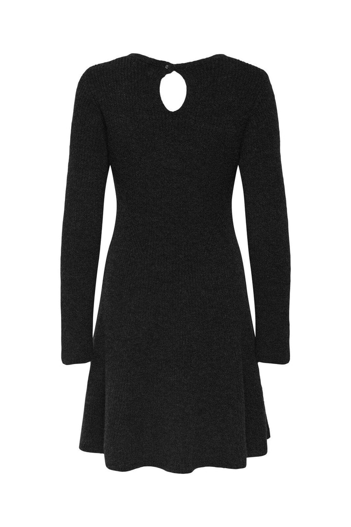 JDY - Jdynova L/S V-Neck Skater Dress Knt - 4907585 Black