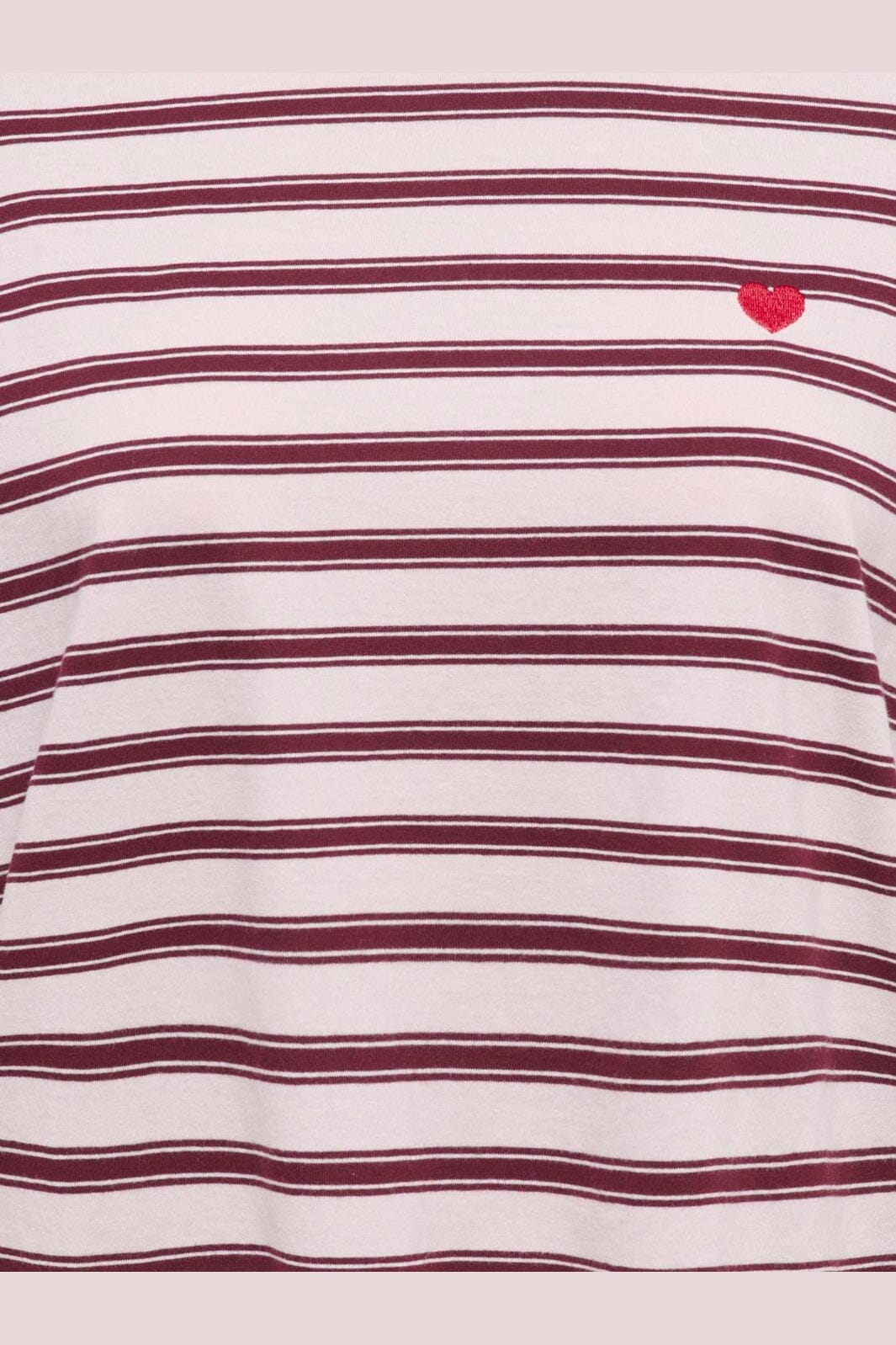 JDY - Jdypisa L/S Print Top - 5212488 Chalk Pink Chelsea Stripe + Bs Heart