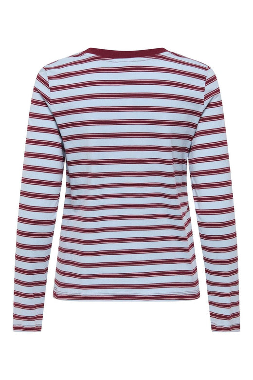 JDY - Jdypisa L/S Print Top - 5212489 Cashmere Blue Chelsea Stripe + Bs Heart