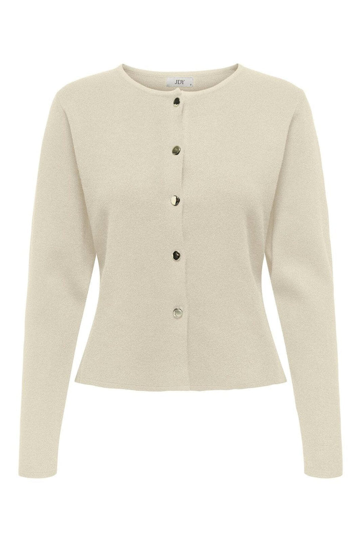 JDY - Jdyprime Life L/S On Fitted Cardigan Knt - 4931962 Whitecap Gray