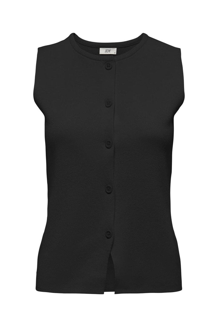 JDY - Jdyprime Life S/L On Fitted Vest Knt - 4936003 Black