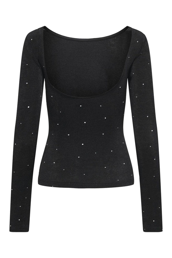 JDY - Jdyprime L/S Deep Back Top - 4840314 Black Stones