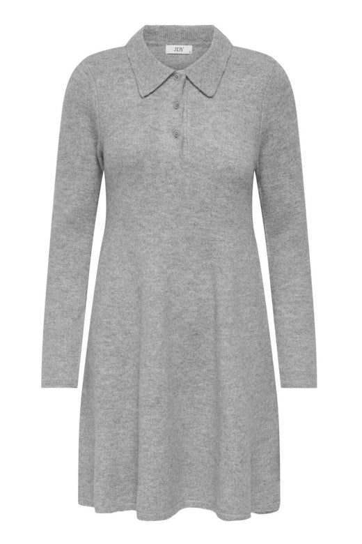 JDY - Jdyrosemary Life L/S Collar Dress Knt - 4876143 Light Grey Melange