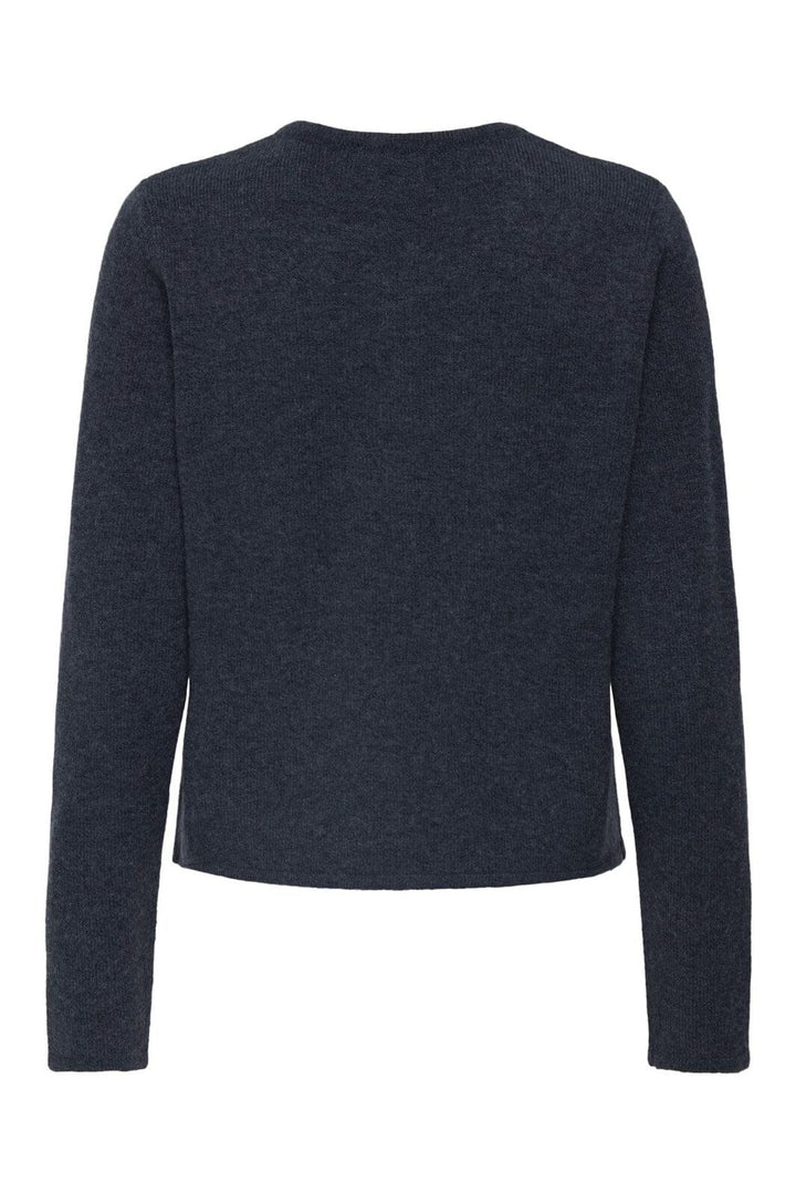 JDY - Jdyrue Life L/S One Button Cardigan Knt - 4852257 Total Eclipse Melange