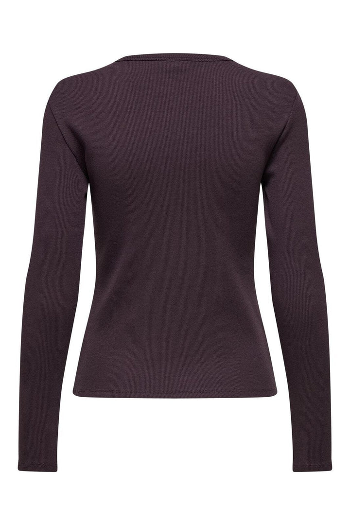 JDY - Jdysolar L/S O Neck Top Dia - 4890445 Fudge