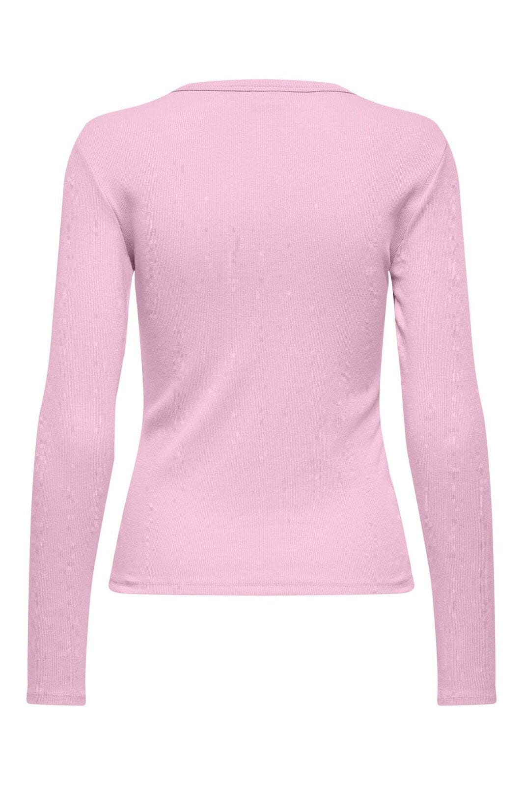 JDY - Jdysolar L/S O Neck Top Dia - 4957098 Pink Lady