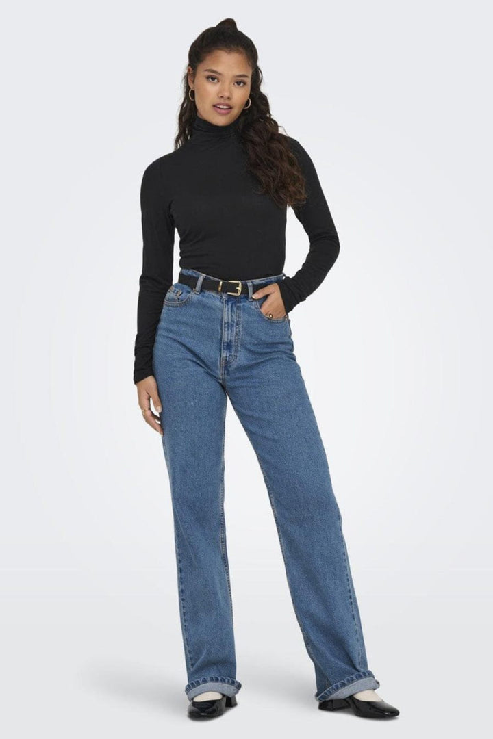 JDY - Jdysuma Woolblend L/S Rollneck Top - 4399298 Black