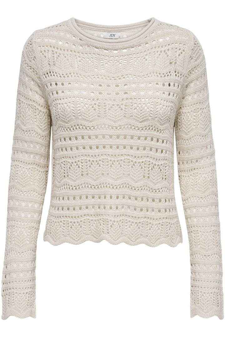 JDY - Jdysun Lay L/S Boatneck Pullov. Knt - 4451154 Tapioca